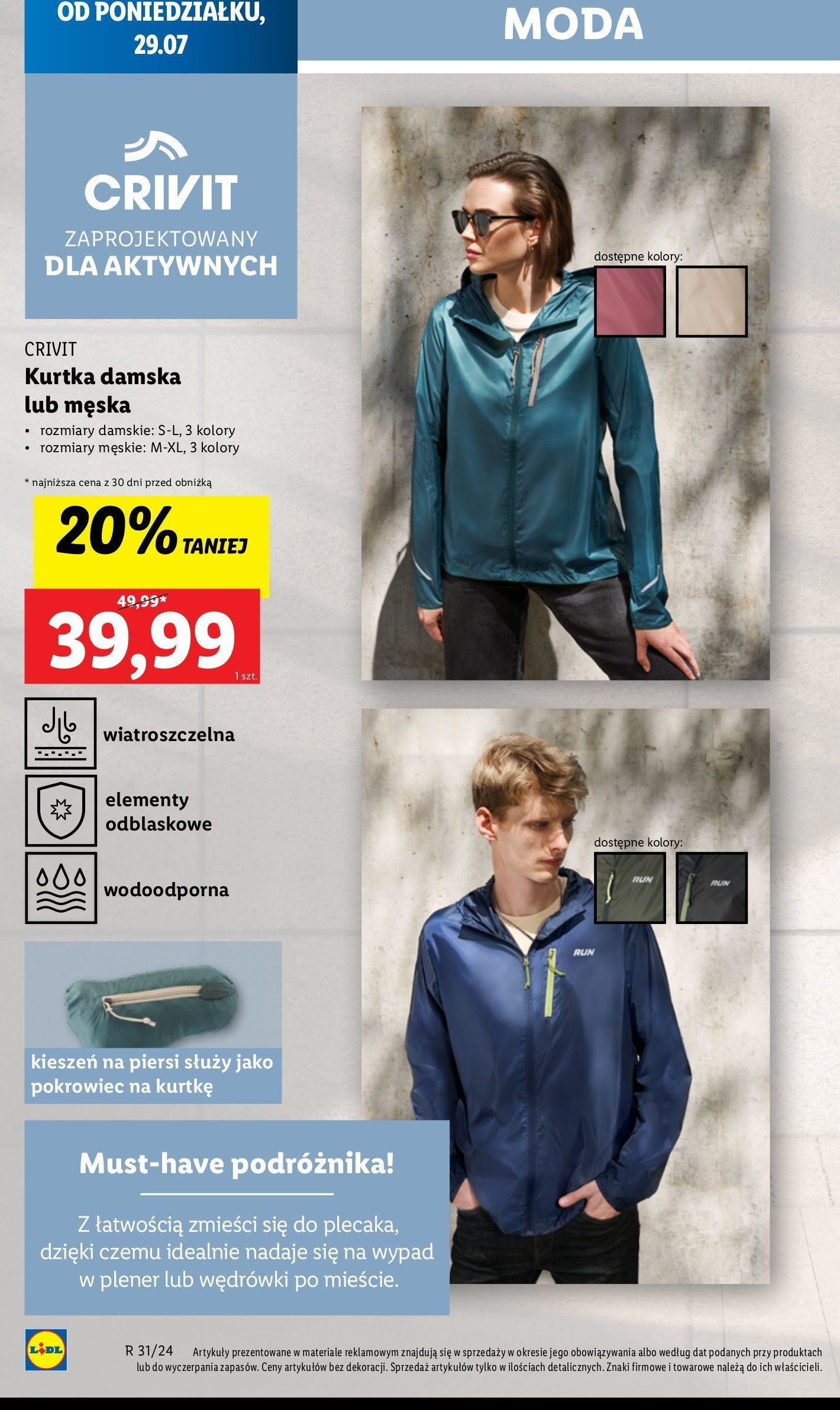 Kurtka męska m-xl Crivit promocja