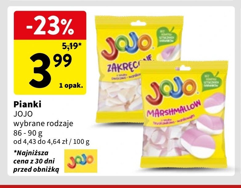 Pianki Jojo zakręcone promocja w Intermarche