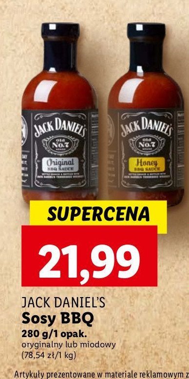 Sos grillowy honey Jack daniel's barbecue sauce promocja