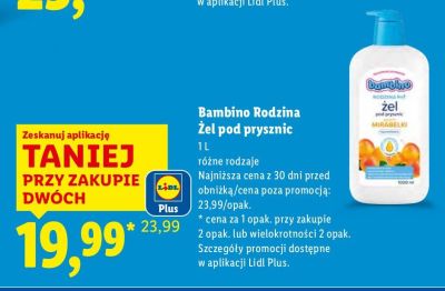 Żel pod prysznic Bambino Rodzina promocja w Lidl
