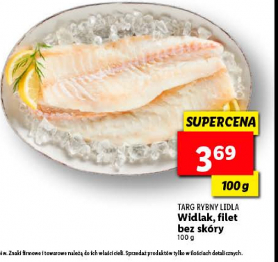 Widlak biały - filet bez skóry Rybny targ lidla promocja