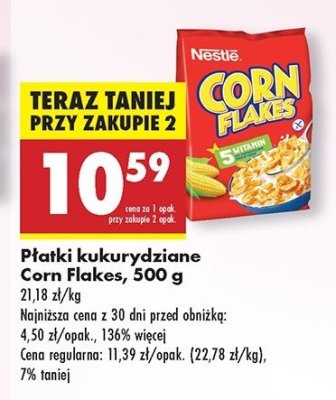 P艂atki 艣niadaniowe Nestle corn flakes Corn flakes (nestle) promocja