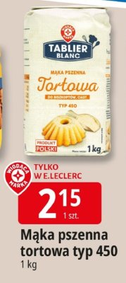 Mąka pszenna tortowa typ 450 promocja w Leclerc