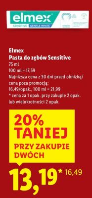 Pasta do zębów Sensitive promocja w Lidl