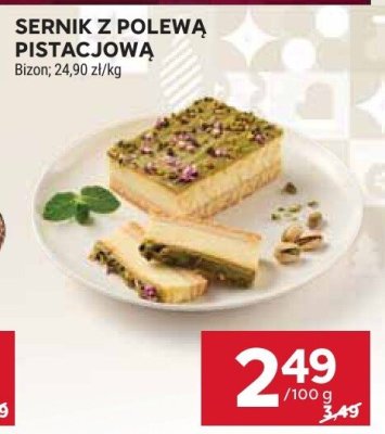 Sernik z polewą pistacjową promocja w Stokrotka