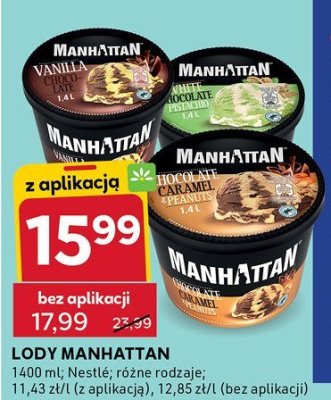 Lody Manhattan różne rodzaje promocja w Stokrotka