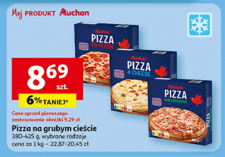 Pizza 4 sery Auchan promocja w Auchan