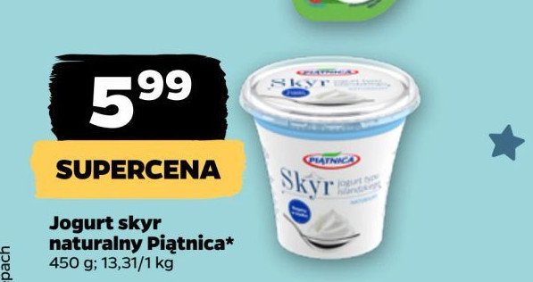 Jogurt typu islandzkiego naturalny Piątnica skyr promocja