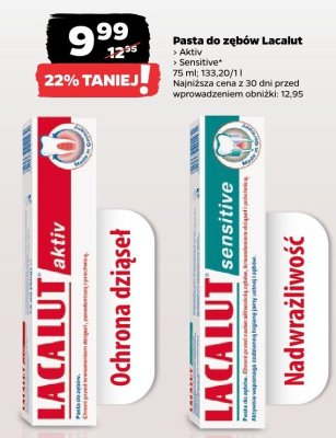 Pasta do zębów Lacalut Sensitive promocja w Netto
