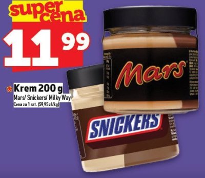 Krem 200 g Mars/Snickers/Milky Way promocja w TOPAZ