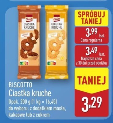 Ciastka kruche z dodatkiem masła promocja w Aldi