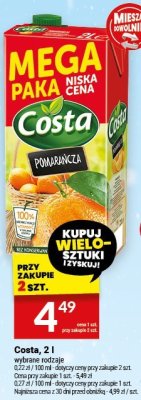 Sok Costa, 2 l promocja w Twój Market