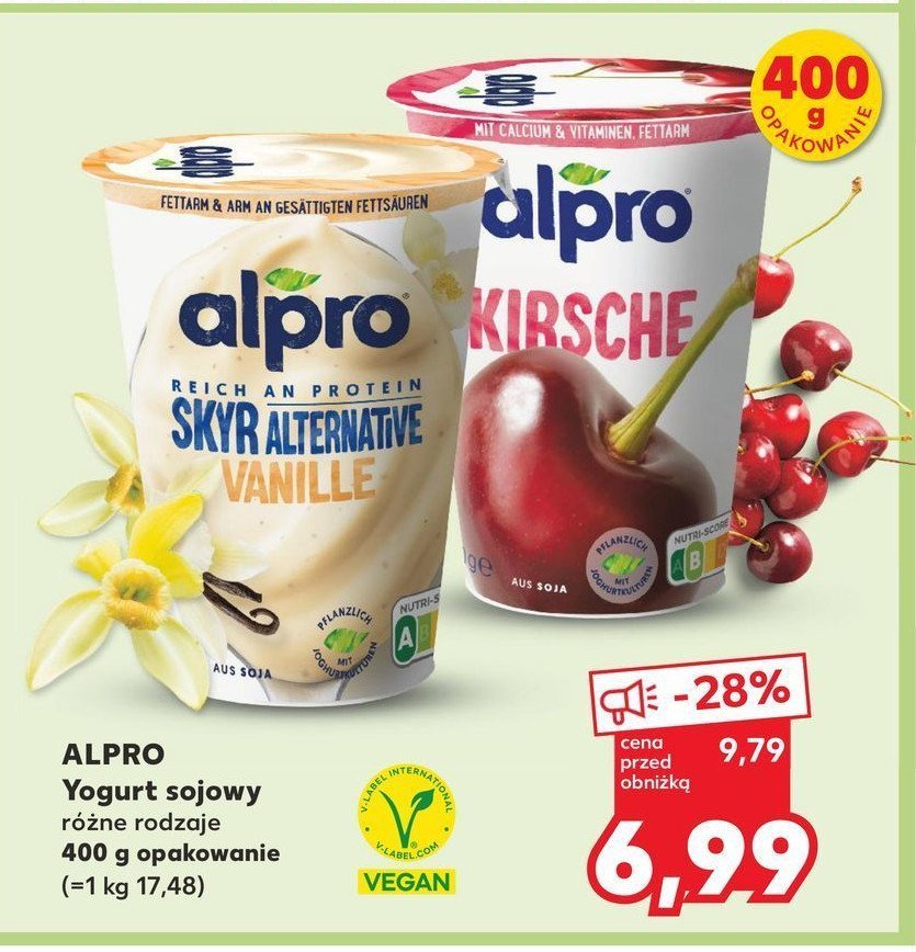 Jogurt sojowy wiśnia Alpro promocja