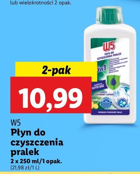 Płyn czyszczący do pralek W5 promocja