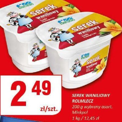 Serek waniliowy Rolmlecz 200g promocja w Chorten
