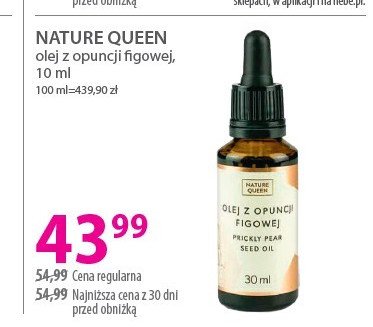 Olej z opuncji figowej NATURE QUEEN promocja w Hebe