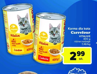 Karma dla kota z drobiem CARREFOUR COMPANINO promocja