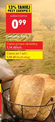 Ciabatta 80 g promocja w Biedronka
