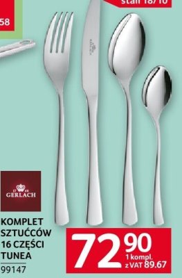 Komplet sztućców 16 części Tunea Gerlach promocja w Selgros