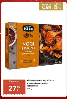 Wolno gotowane nogi z kaczki z sosem żurawinowym promocja w Biedronka