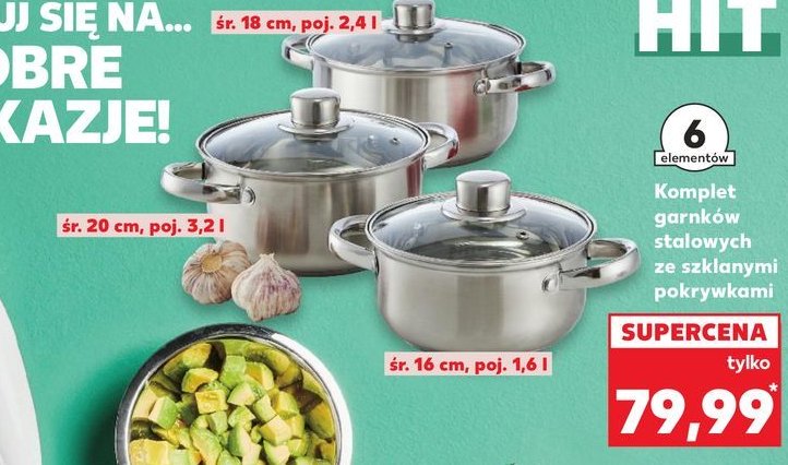 Garnki ze stali nierdzewnej promocja w Kaufland