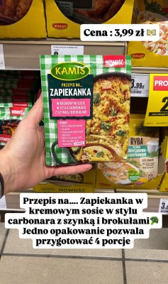 Przepis na... Zapiekankę w kremowym sosie w stylu carbonara z szynką i brokułami  promocja w Intermarche