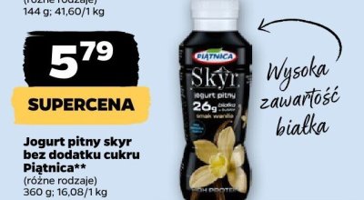 Jogurt pitny skyr bez dodatku cukru  promocja w Netto