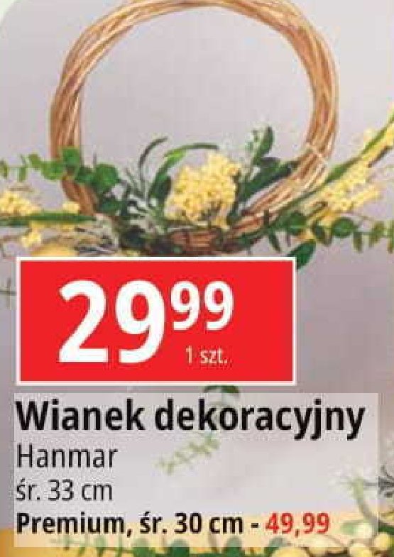 Wianek dekoracyjny 33 cm Hanmar promocja
