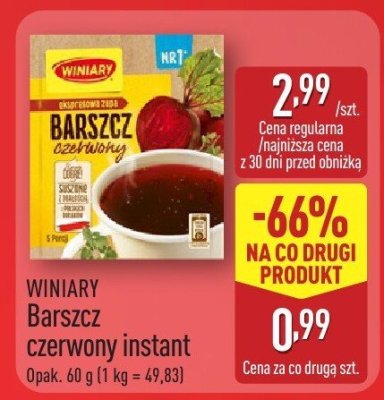 Barszcz czerwony instant  promocja w Aldi