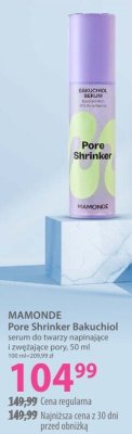 Serum MAMONDE Pore Shrinkrer Bakuchiol serum do twarzy zwężające pory 60 ml promocja w Hebe