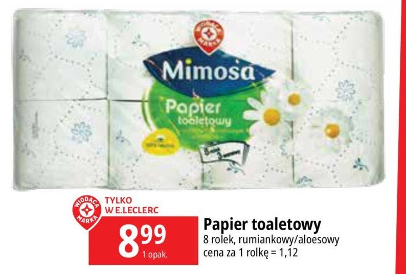 Papier toaletowy aloes Wiodąca marka mimosa promocja