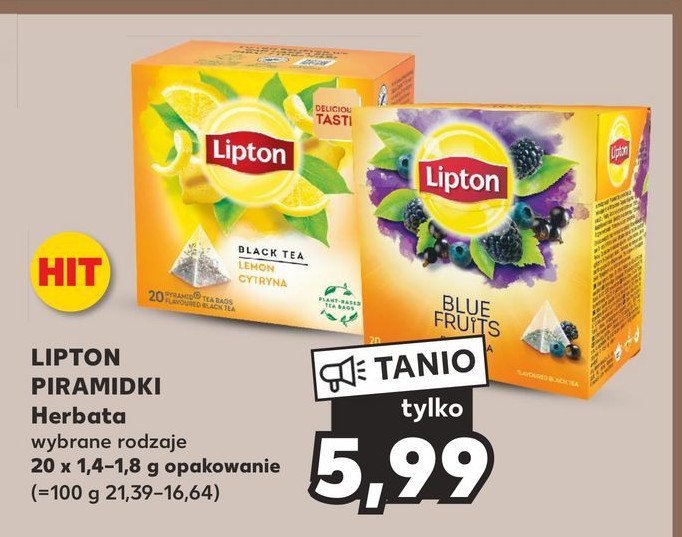 Herbata lemon Lipton fruit infusion promocja