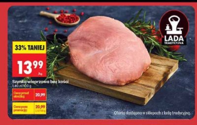 Szynka wieprzowa bez kości promocja w Biedronka