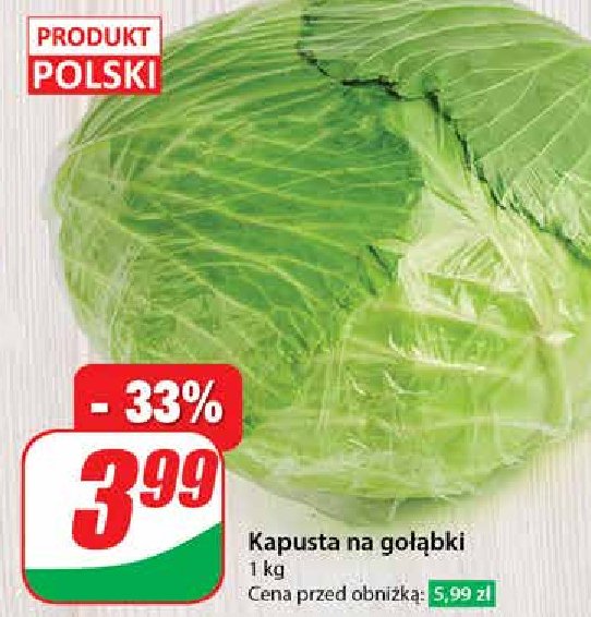 Kapusta na gołąbki promocja w Dino