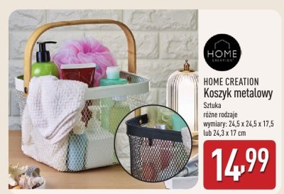 Koszyk metalowy HOME CREATION promocja w Aldi