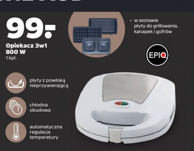 Opiekacz 3w1 800w Epiq promocja