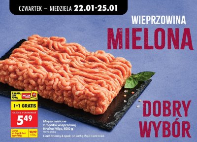Mięso mielone z łopatki wieprzowej  promocja w Biedronka