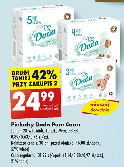 Pieluchy 4 maxi Dada pure care promocja