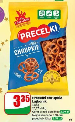 Precelki chrupkie Lajkonik promocja w Dino