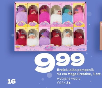 Brelok lalka pomponik Mega Creative promocja w Twój Market