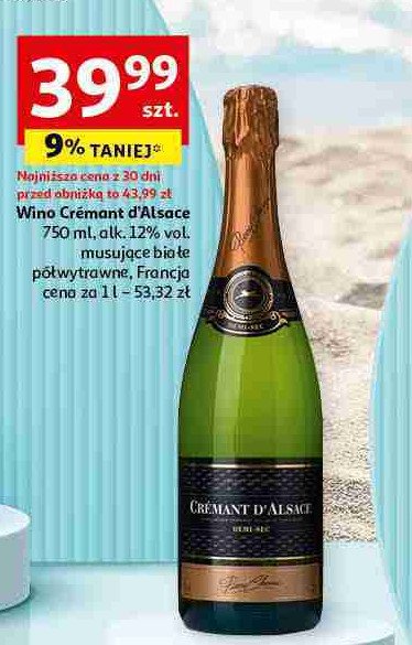 Wino CREMANT D'ALSACE BRUT promocja