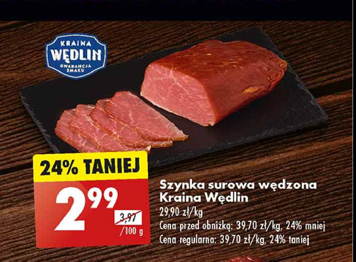 Szynka surowa wędzona Kraina wędlin promocja