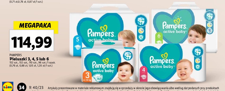 Pieluchy 5 Pampers active baby promocja