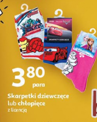 Skarpetki dzieci臋ce z licencj膮 avengers Auchan inextenso promocja