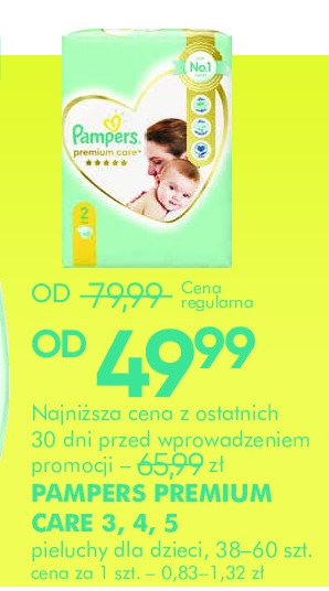 Pieluchy dla dzieci 4 Pampers premium care promocja