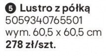 Lustro z półką promocja w Castorama