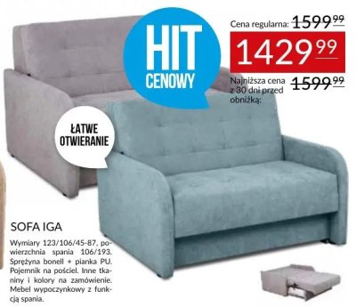 Sofa IGA Abra Meble promocja w Abra Meble