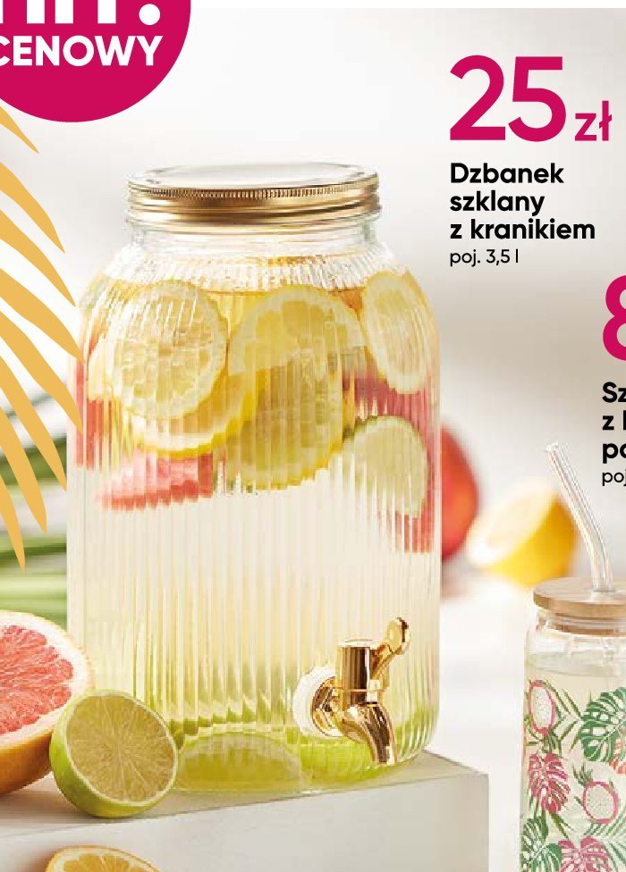 Dzbanek szklany z kranikiem 3.5 l promocja