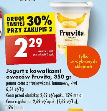 Jogurt banan Fruvita promocja