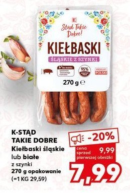 Kiełbaski białe z szynki K-classic stąd takie dobre! promocja